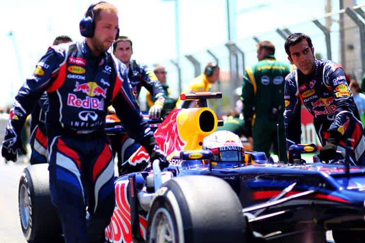 In Valencia versagte Vettels Lichtmaschine erstmals