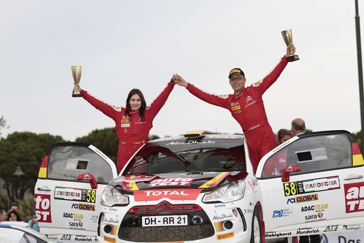 Vorsicht zahlt sich aus: Christian Riedemann und seine belgische Beifahrerin Lara Vanneste fuhren die Bestzeit im Citroën-Markenpokal