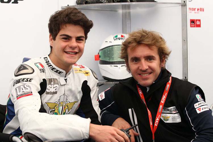 Romano Fenati (li) und Roberto Locatelli 2012