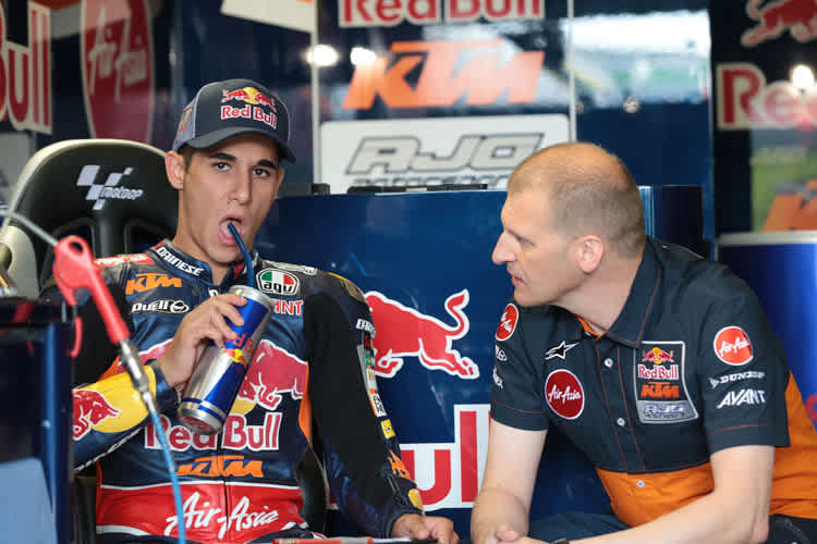 Luis Salom mit Teammanager Aki Ajo