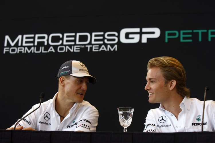 Michael Schumacher und Nico Rosberg