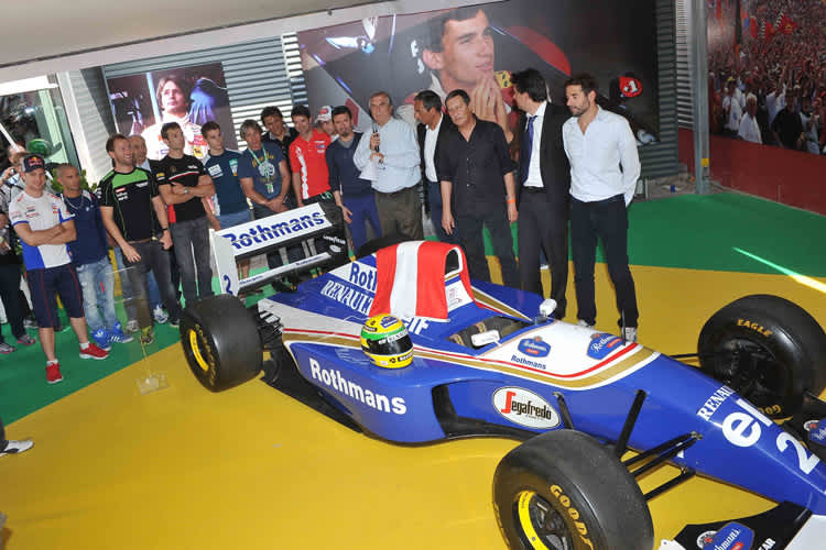 Ayrton Sennas Williams mit österreichischer Fahne