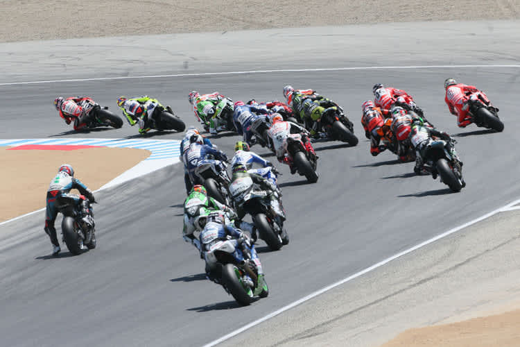 Das Startfeld in Laguna Seca: Es wird bei 24 Fahrern bleiben
