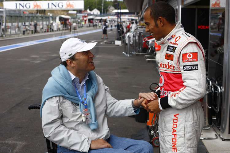 Streiff 2009 mit Lewis Hamilton