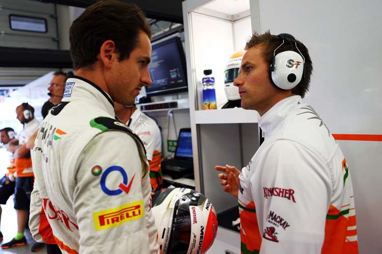 Hoch das Bein – am Speed von Adrian Sutil hat es gewiss nicht gemangelt