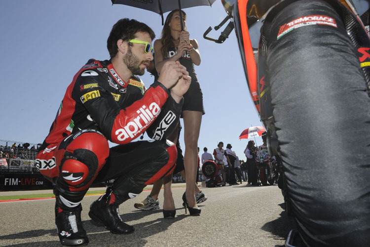 Sylvain Guintoli mit seiner Aprilia RSV4