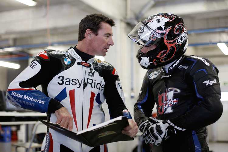 Corser (li.) und Haslam arbeiten in die gleiche Richtung