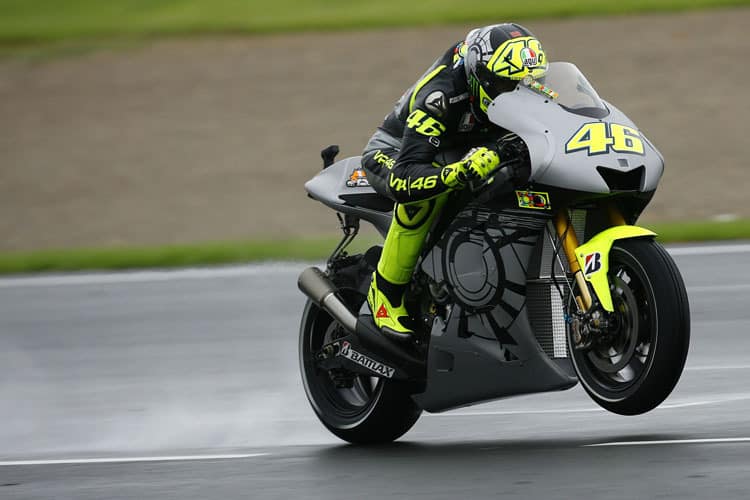 Valentino Rossi beim Yamaha-Test in Valencia