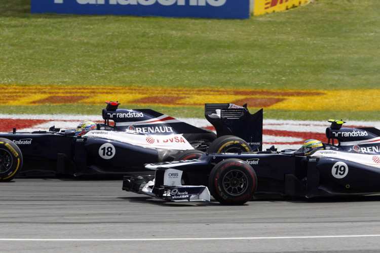 Maldonado und Senna sind ausser Tritt