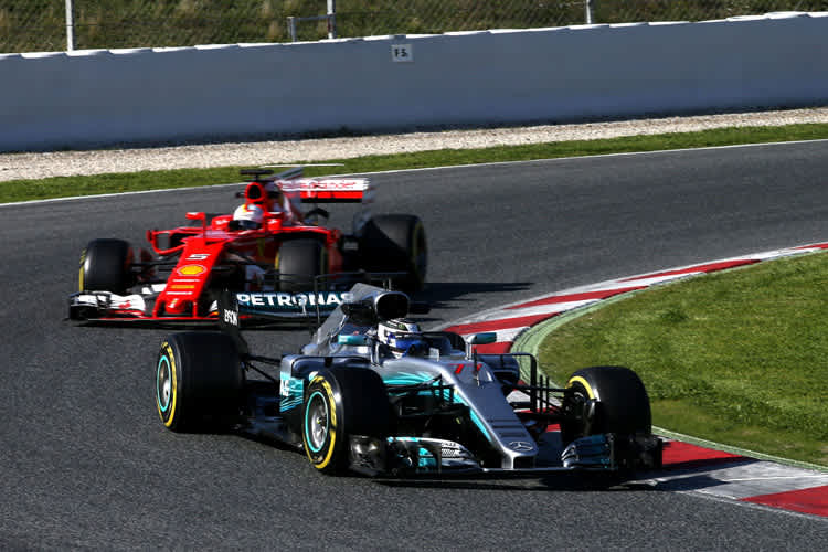 Mercedes und Ferrari waren am meisten auf der Bahn