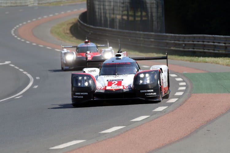 Der Porsche 919 Hybrid der Le-Mans-Sieger Timo Bernhard, Earl Bamber, Brendon Hartley 