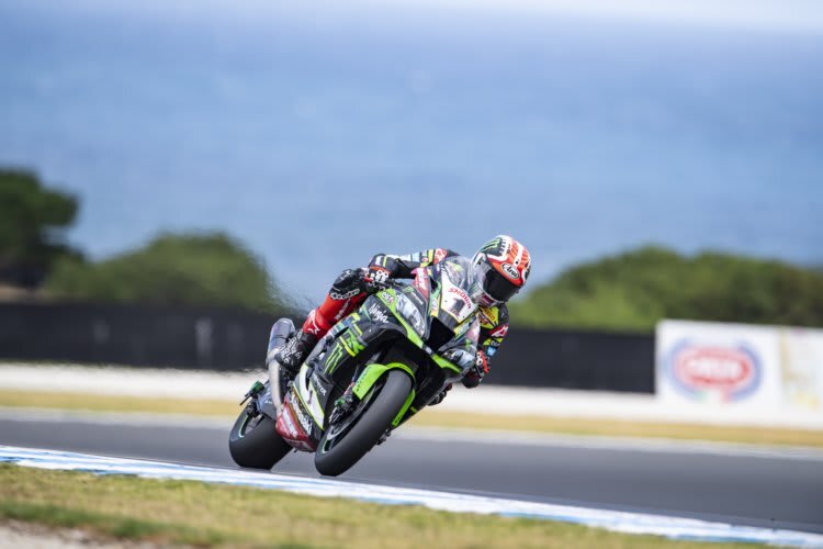 Jonathan Rea verliert im vierten Sektor Zeit auf Alvaro Bautista