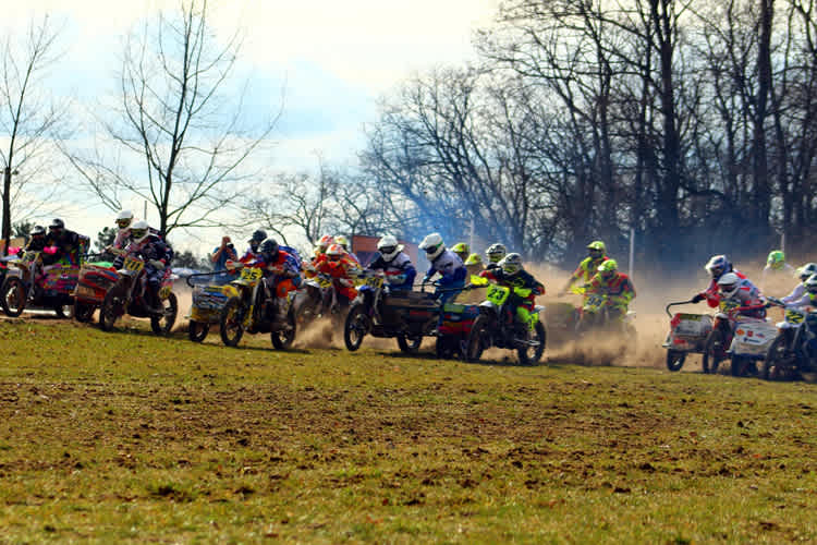 Start zum Auftakt der Deutschen MX Gespann-Meisterschaft in Hänchen