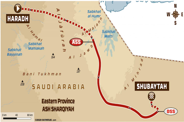 Die vorletzte Etappe der Rallye Dakar 2020