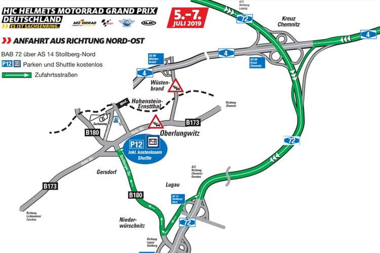 Anfahrt aus Richtung Nordost
