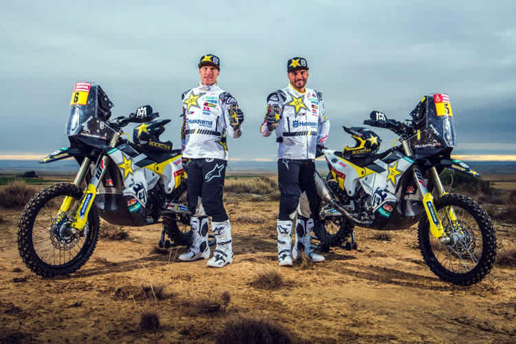 Die Husqvarna-Werkspiloten Andrew Short (li.) und Pablo Quintanilla