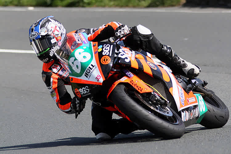 Ex-GP-Pilot Danny Webb bei seinem TT-Debüt