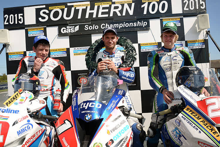 Dan Kneen, Guy Martin, Ivan Lintin (vlnr.)