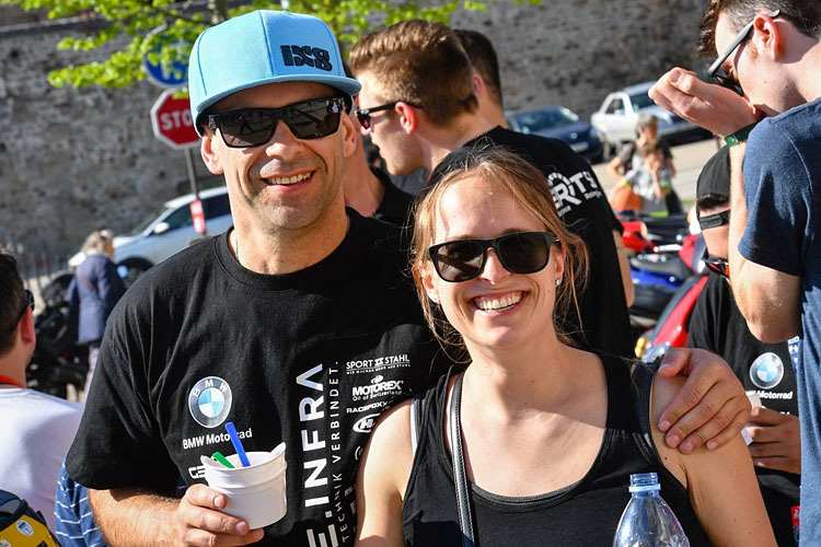 Horst Saiger mit Gattin Tamara und dem unvermeidlichen Eisbecher
