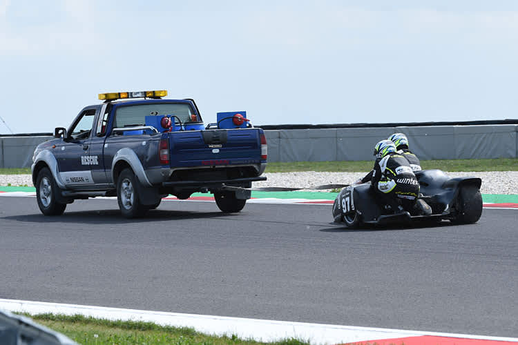 Michael Grabmüller benötigte in der Slowakei mehrmals den Abschleppwagen