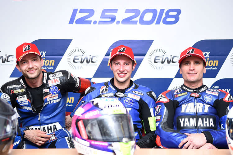 Die strahlenden Sieger Max Neukirchner, Marvin Fritz, Broc Parkes (vlnr.)