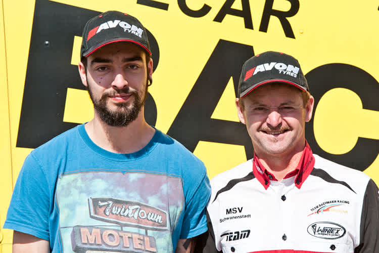 Günther Bachmaier (re.) mit neuem Beifahrer Hendrik Crome