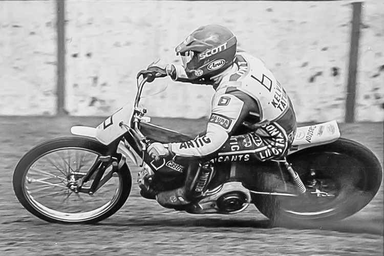 Kelvin Tatum 1994 bei seiner Weltrekordfahrt in Rastede