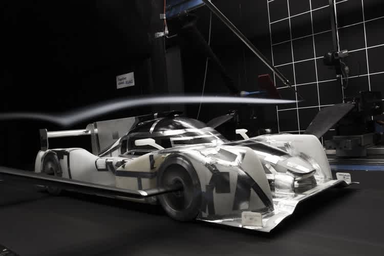 LMP-Coupe von Onraok, hier die LMP1-Variante, Im Windkanal