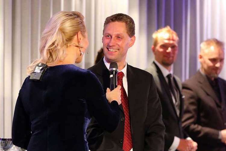 Jörg Tebbe am Wochenende bei der Gala in Helsinki