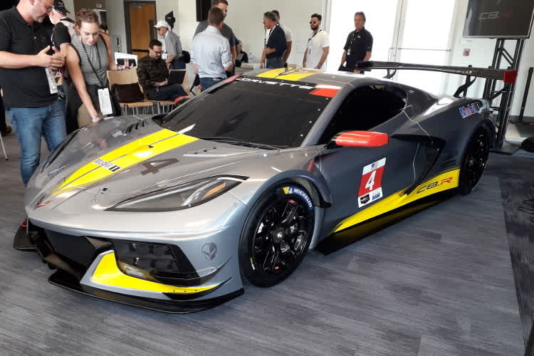 Die neue Corvette C8.R bei der Präsentation in Road Atlanta