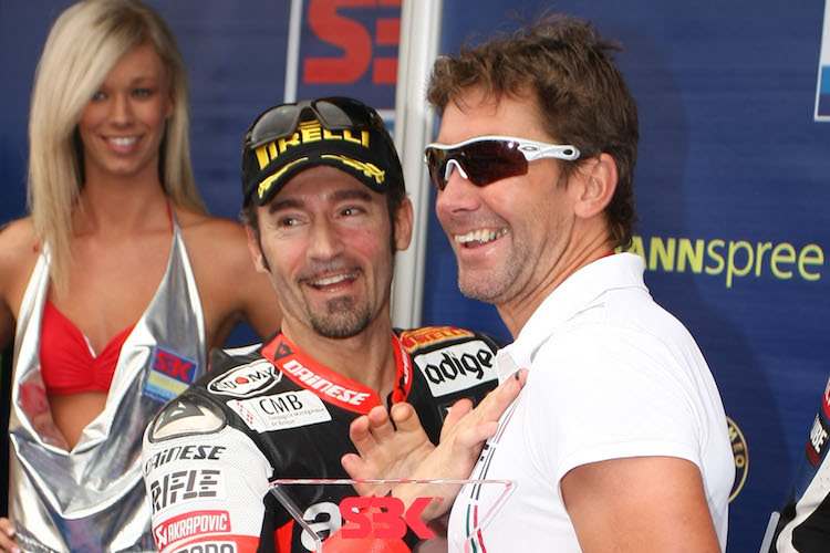 Max Biaggi und Troy Bayliss zeitgleich auf der Rennstrecke wäre wohl der Traum vieler Superbike-Fans