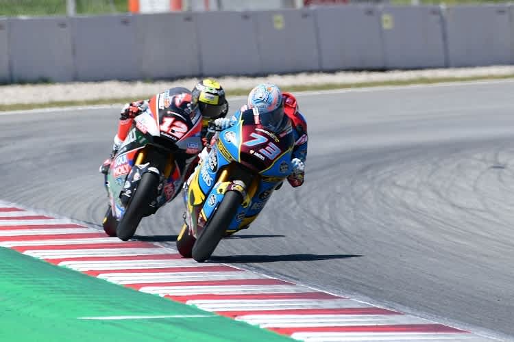 Alex Márquez setzte sich gegen Lüthi durch