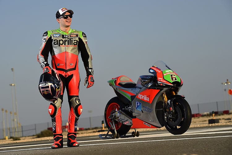Stefan Bradl mit der neuen Aprilia RS-GP
