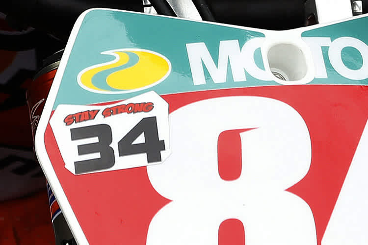 Auch Jeffrey Herlings dokumentierte seine Unterstützung