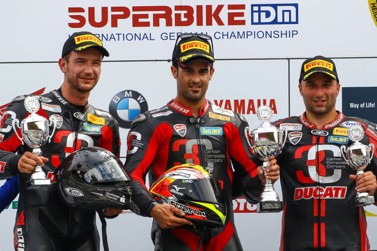 Neukirchner, Forés und Lanzi feiern gemeinsam in Assen