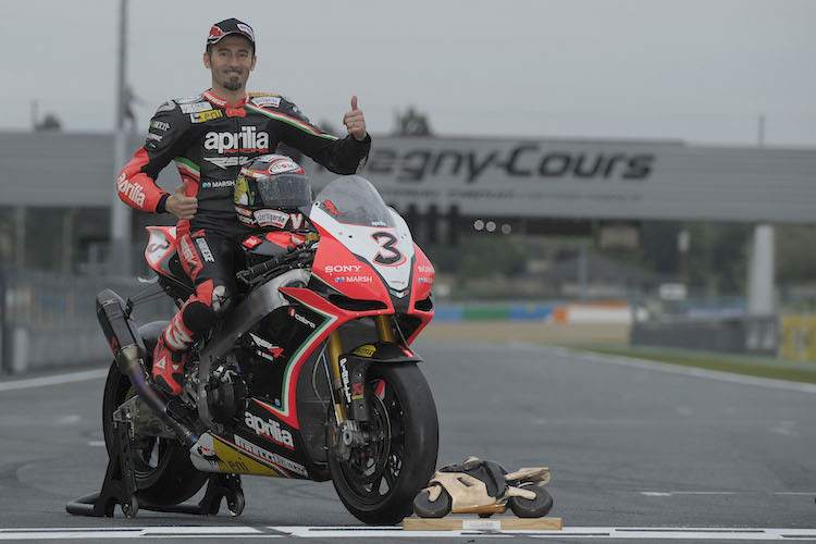 Max Biaggi 2012 bei seinem zweiten Superbike-WM-Titel