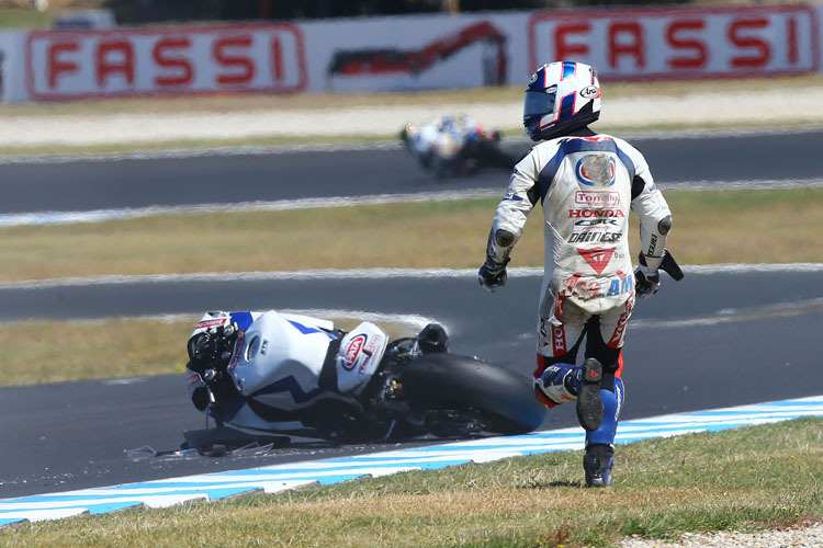 Leon Haslam hatte mehrfach Sturzpech