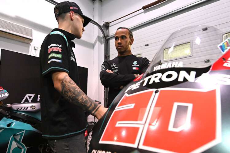 MotoGP-Rookie Fabio Quartararo tauscht sich mit F1-Weltmeister Lewis Hamilton aus
