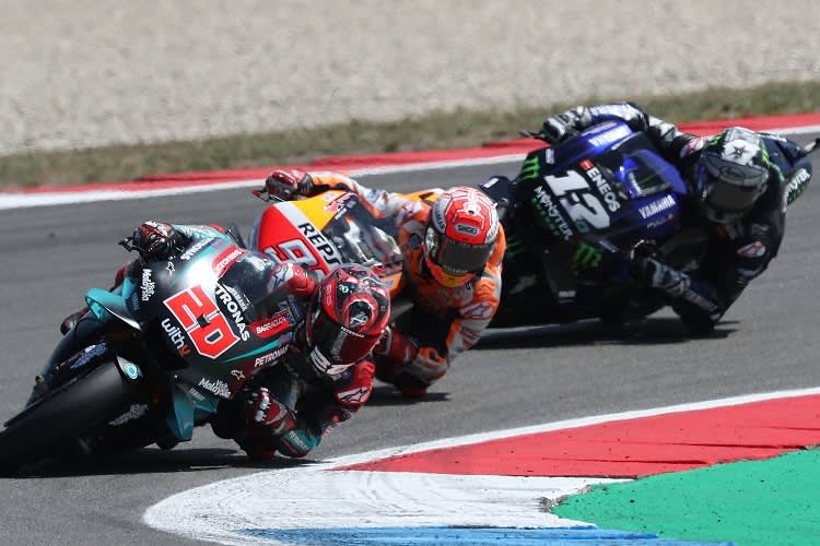 Fabio Quartararo kämpfte in Assen mit Márquez (Honda) und Viñales (Yamaha) um die Spitze