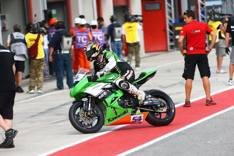 Kenan Sofuoglu musste das Rennen in Imola aufgeben