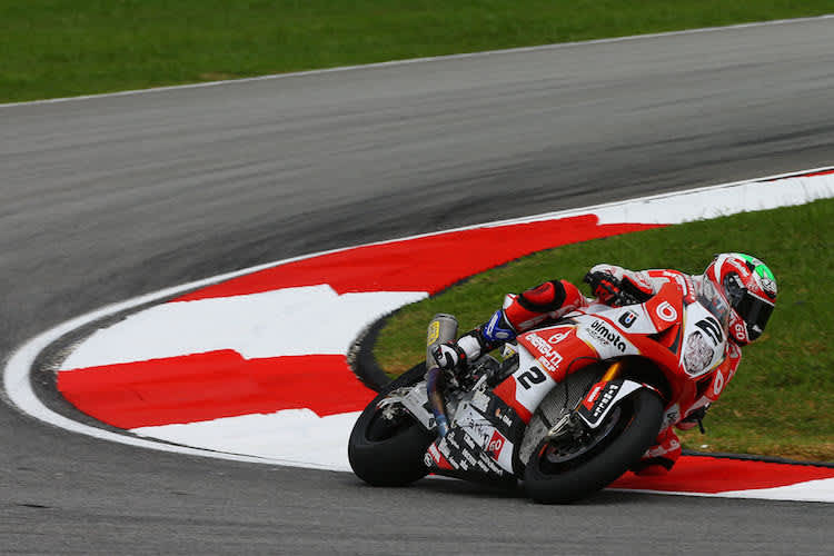 Christian Iddon holt in Sepang Startplatz 15 für Bimota heraus