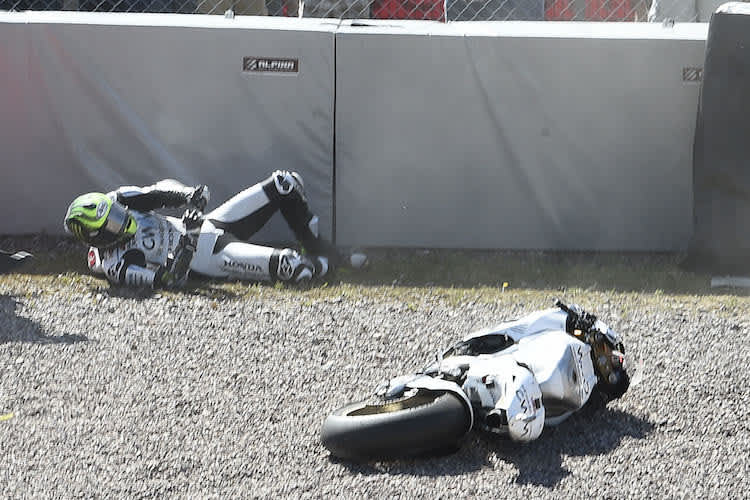 Der Sturz im dritten Training war für Cal Crutchlow schmerzhaft