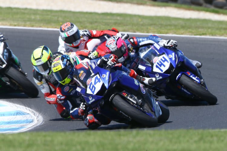 Federico Caricasulo führte das Rennen der Supersport-WM zeitweise an