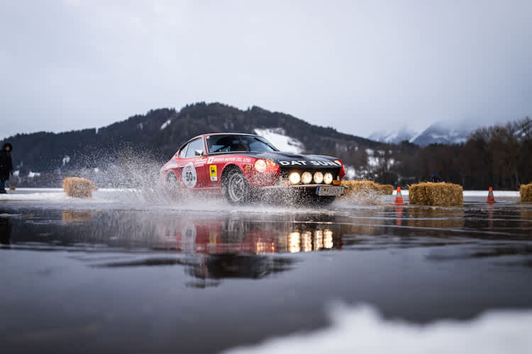 Günter Schwarzbauer und Erich Hemmelmayer (A) im Datsun 240Z, Bj. 1972
