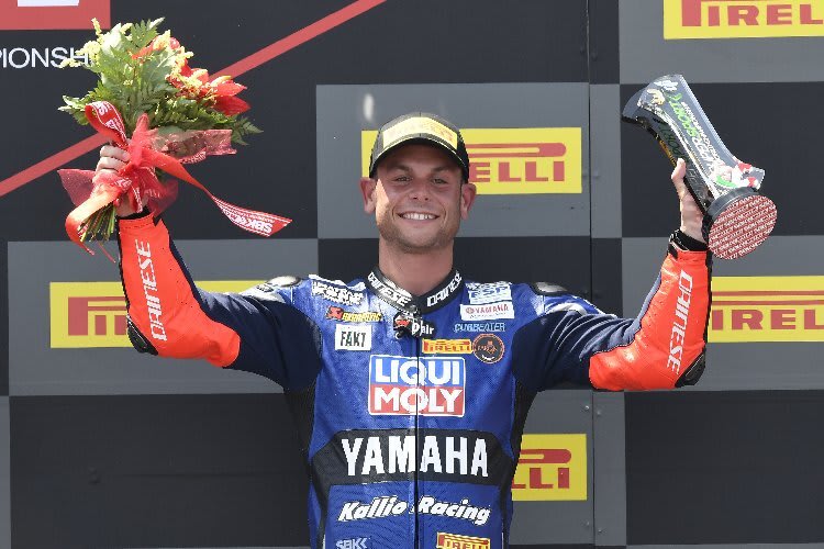 Die Dainese-Lederkombi schaffte es in Misano bis auf Platz 3 auf das Podium