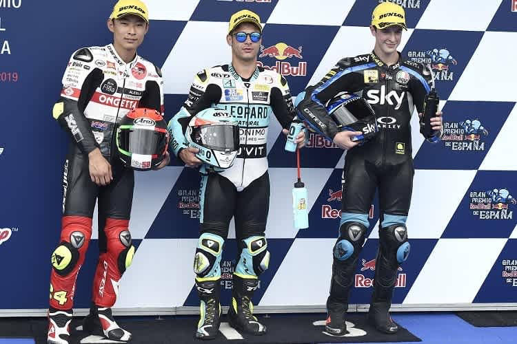 Die erste Startreihe: Suzuki, Dalla Porta und Vietti