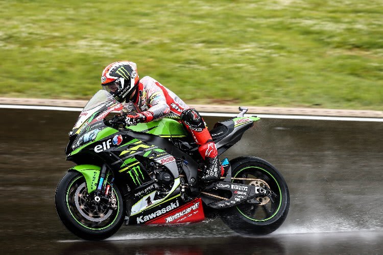 Jonathan Rea fuhr im nassen Warm-up überlegen Bestzeit