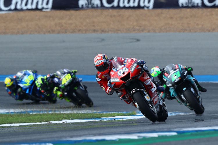 Andrea Dovizioso vor Morbidelli, Rossi und Mir