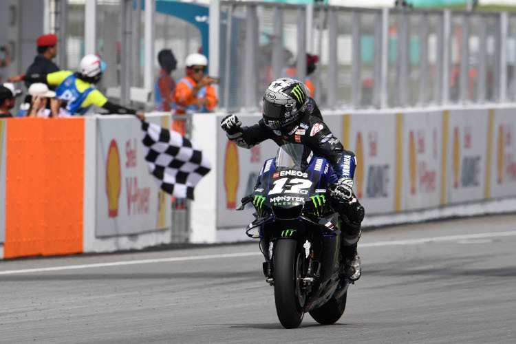 In Sepang jubelte Maverick Viñales über den zweiten Saisonsieg