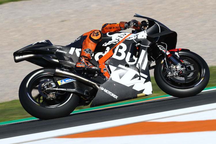 Pol Espargaró testete in Valencia den neuen Stahlrahmen